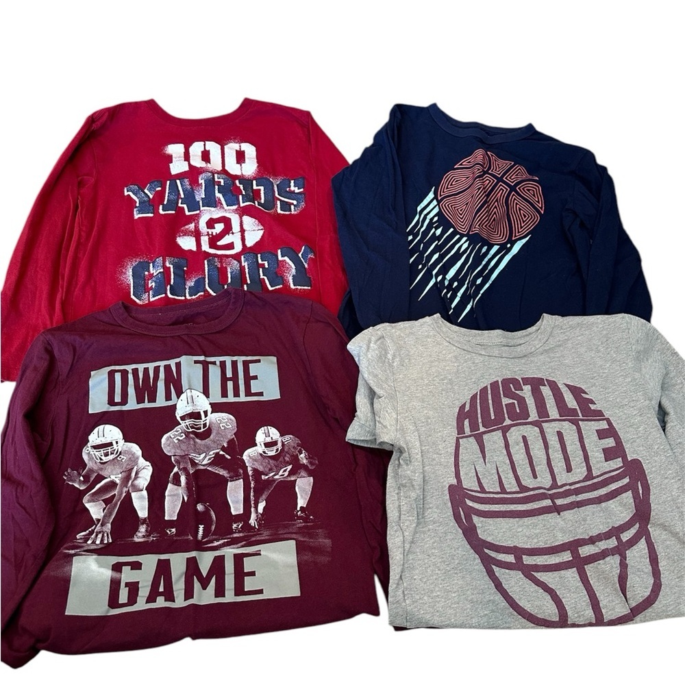 Children's Place Boys Medium 7/8 Sports Long Sleeve Shirt Bundle